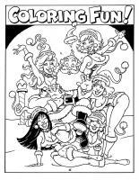 Santas Coloring Fun - Ink Other - By Alan Mac Bain, Cartoon Other Artist