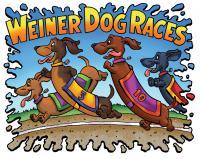 Childrens Illustration - Weiner Dog Races - Ink Line With Photoshop Color