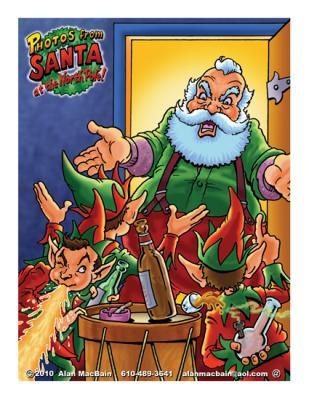 Holiday - Santas Surprise - Ink Line With Photoshop Color