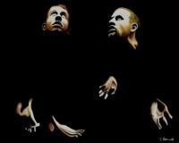 Mimes - Oil On Canvas Paintings - By Peter Seminck, Realism Painting Artist