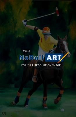 People - Polo Player - Oil On Canvas