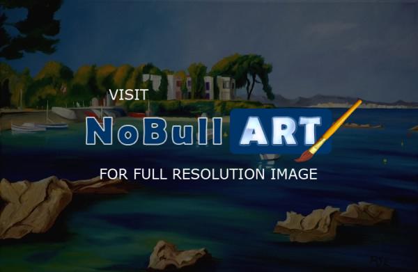Seaside - Port De Lolivette - Oil On Canvas
