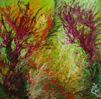 Coral II - Oil Paintings - By Renata Kevi, Expressionism Painting Artist