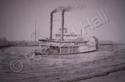 Riverboats - Old Riverboat - Ink