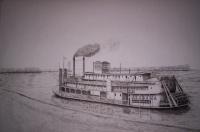 Riverboats - Old Sternwheeler - Ink