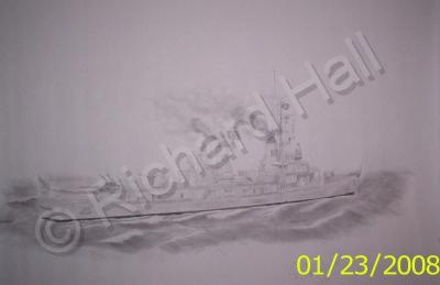 Riverboats - Navy Ship - Pencil  Paper