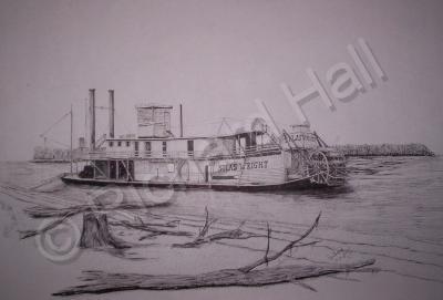 Riverboats - The Riverboat Silas Wright - Ink