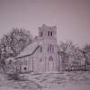 Old Stone Church - Ink Drawings - By Richard Hall, Ink Drawings Drawing Artist