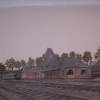 The Union Railroad Depot  Keokuk Ia - Mixed Media Drawings - By Richard Hall, Ink Drawings Drawing Artist