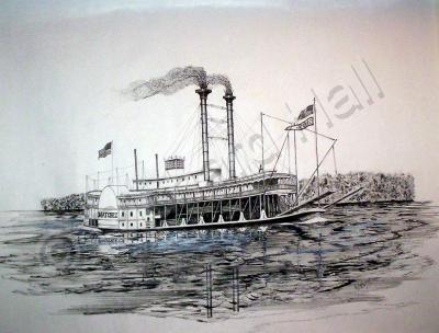 Riverboats - Riverboat Natchez - Ink