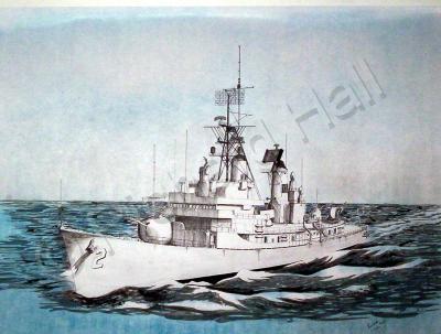 Add New Collection - Uss Charles F Adams Ddg-2 - Mixed Media