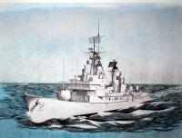 Add New Collection - Uss Charles F Adams Ddg-2 - Mixed Media