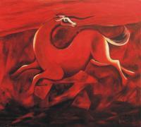 Unicorn Reborn - Oil On Canvas Paintings - By Lalit Jain, Realistic Artwork Painting Artist