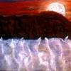 Moon River 5 - Pastel On Panel Paintings - By Brenda Spencer, Seascape Painting Artist