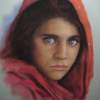 Sharbat Gula Pastel 14X18 - Pastel Drawings - By Prachya Kunaseth, Portrait Drawing Artist