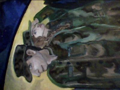 Soldiers - American Soldiers Gary And Anne - Oil Painting