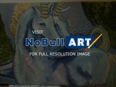 Oil Paintings - Unicorns - Oil Painting