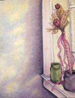 Different Stuff - Bathroom Window Tricks Of Light - Oil On Canvas