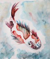 Koi - Watercolor Paintings - By Dani T, Detailed Slap-Dash Painting Artist