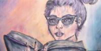 Lost In Literature- - Oil On Wood Paintings - By Dani T, Detailed Slap-Dash Painting Artist