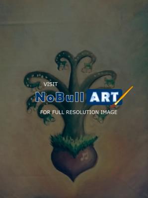 Musically Inspired - Mccalla Walla Music Festival Poster Art - Oil On Repurposed Material
