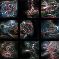 Movement In 9 Parts - Oils Oilbar Paintings - By Gavin Mayhew, Expressionist Painting Artist