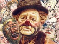 Faces - Sad Clown - Signed Print