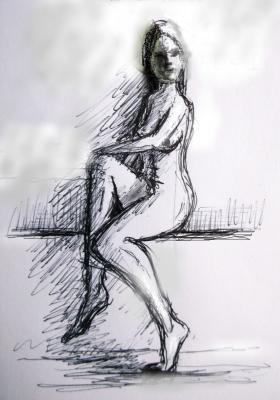 Drawings - Life Drawing - Pen