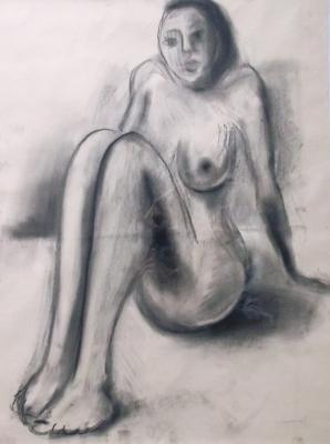 Drawings - Woman - Charcoal