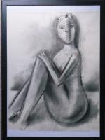 Drawings - Woman - Charcoal
