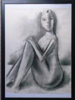 Woman - Charcoal Drawings - By Gareth Wozencroft, Classic Traditional Drawing Artist