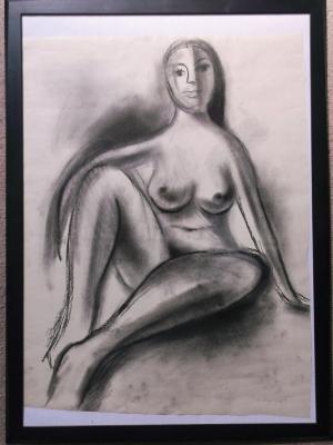 Drawings - Woman - Charcoal