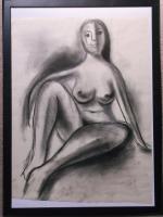 Woman - Charcoal Drawings - By Gareth Wozencroft, Classic Traditional Drawing Artist