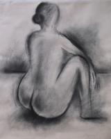 Woman - Charcoal Drawings - By Gareth Wozencroft, Classic Traditional Drawing Artist