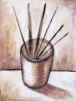 Brushes - Mixed Paintings - By Gareth Wozencroft, Classic And Traditional Painting Artist