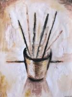 Brushes - Mixed Paintings - By Gareth Wozencroft, Classic And Traditional Painting Artist