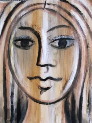 Figure Painting - Head Of A Woman - Mixed