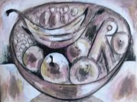 Fruit Bowl - Mixed Paintings - By Gareth Wozencroft, Classic And Traditional Painting Artist