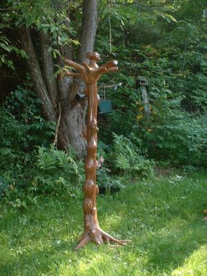 Twisted Fruniture - Burl Coat Rack - Wood