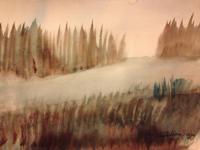 The Silence Of The Lanscape - Water Color Paintings - By Claudia Soeiro, Water Color Painting Artist