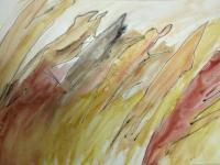 The Hounting - Water Color Paintings - By Claudia Soeiro, Water Color Painting Artist