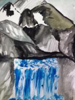 Water Color - The Water Fall - Water Color