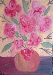 Oils - Roses - Oil Over Canvas