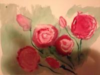Roses - Water Color Paintings - By Claudia Soeiro, Water Color Painting Artist