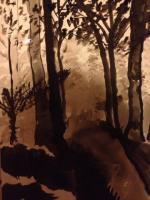 The Forest - China Ink Paintings - By Claudia Soeiro, China Ink Painting Artist