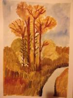 Water Color - High Trees - Water Color