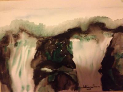 Water Color - Water Fall - Water Color