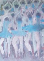 Bailarinas - Oil Over Canvas Paintings - By Claudia Soeiro, Oil Painting Artist
