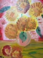 Oils - Flores - Oil Over Canvas