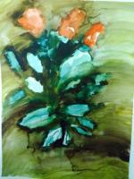 Roses - Water Color Paintings - By Claudia Soeiro, Water Color Painting Artist